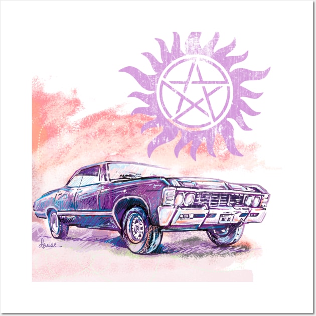 Bright 67 Impala Wall Art by ArtsyDenise